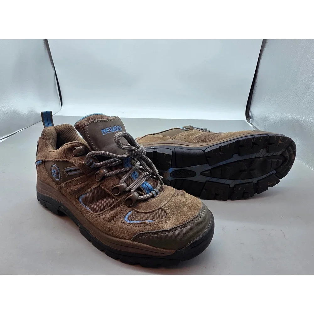 Nevados Waterproof Hiking Shoes Brown Blue Leather V4161WJL Mens‎ 8.5M
